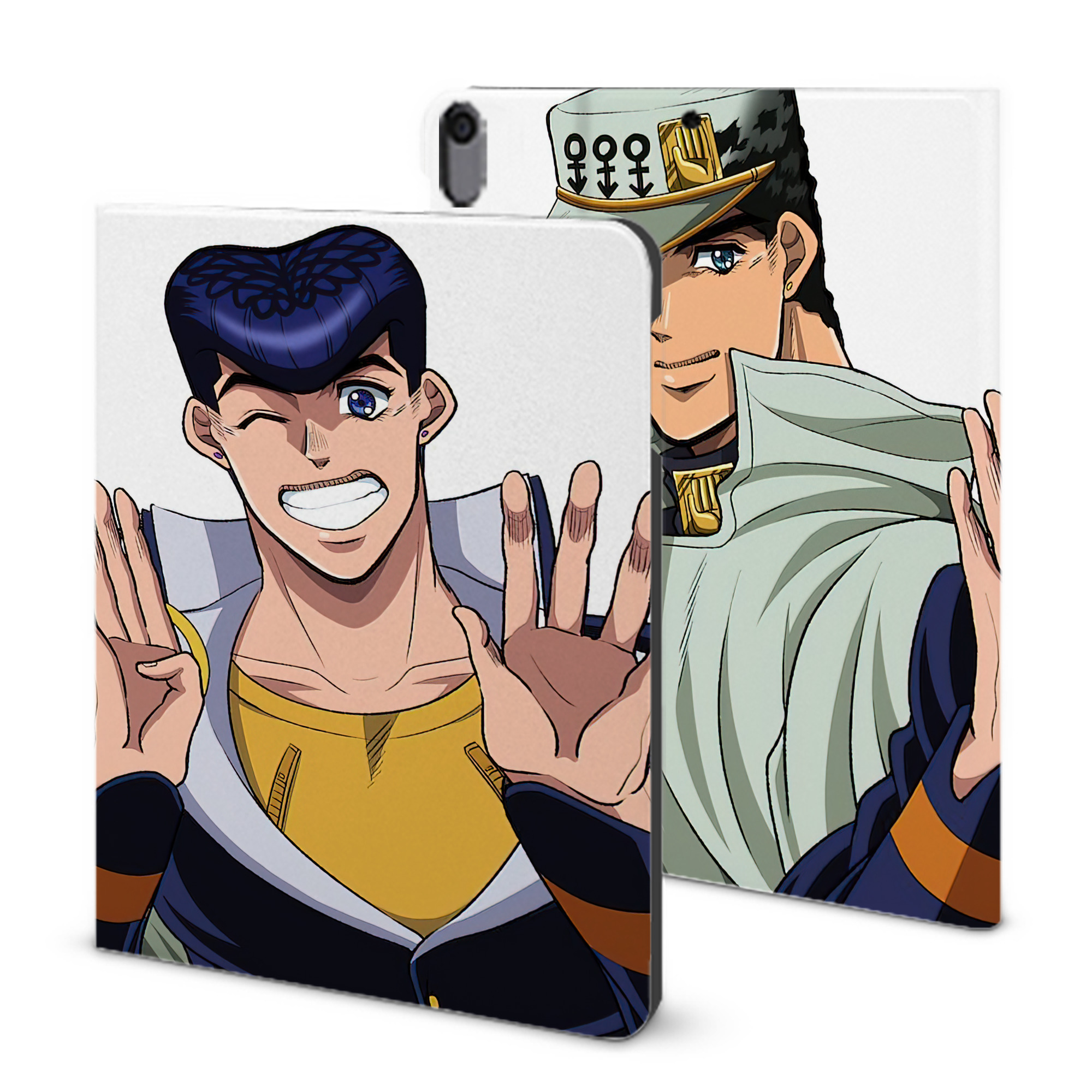 （画像用） ジョジョの奇妙な冒険 JoJo's Bizarre Adventure IPad ケース ブック型 PUレザー TPU 耐衝撃 軽量 薄型 ペン収納なし 全面保護 IPad 各モデル対応